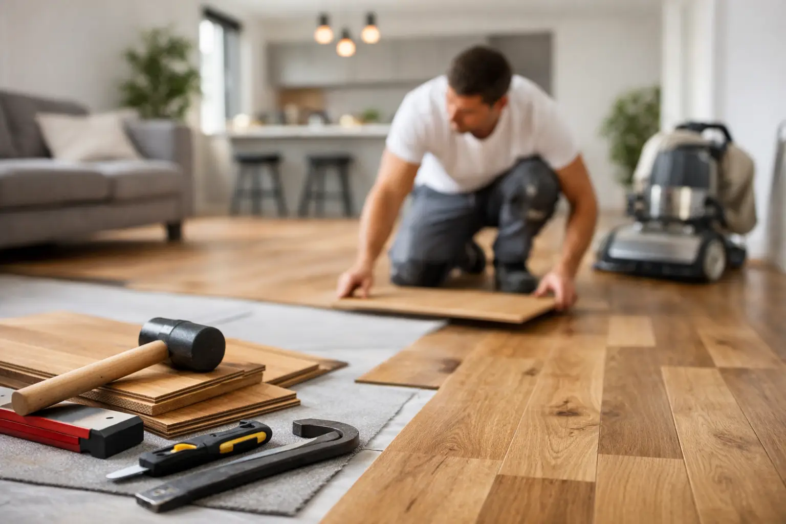 Gulv renovering i moderne bolig