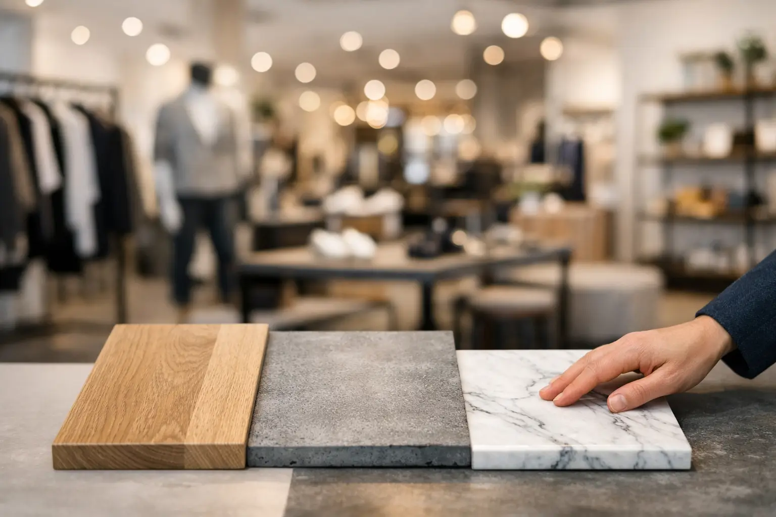 Hvilken overflade passer til butik?