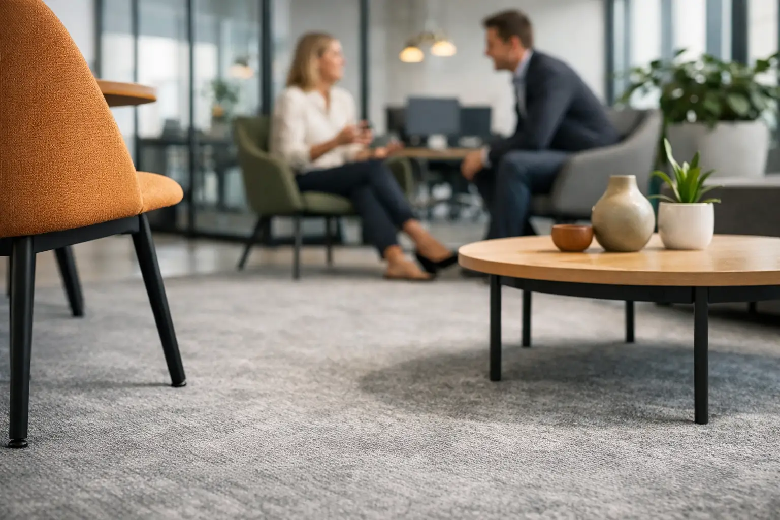 Lyddæmpende gulv til kontor med designfokus