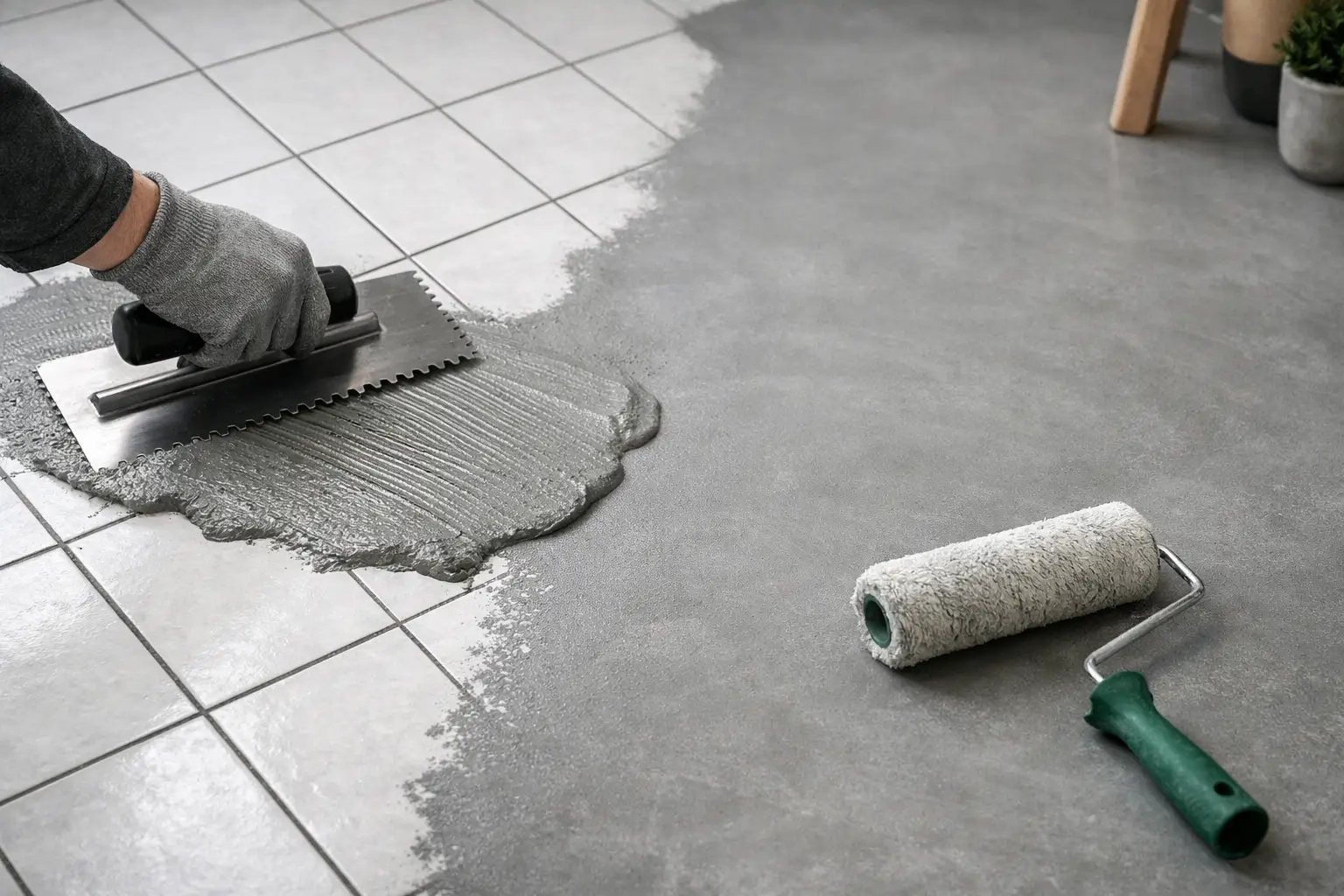 Microcement på eksisterende fliser - giver det mening?