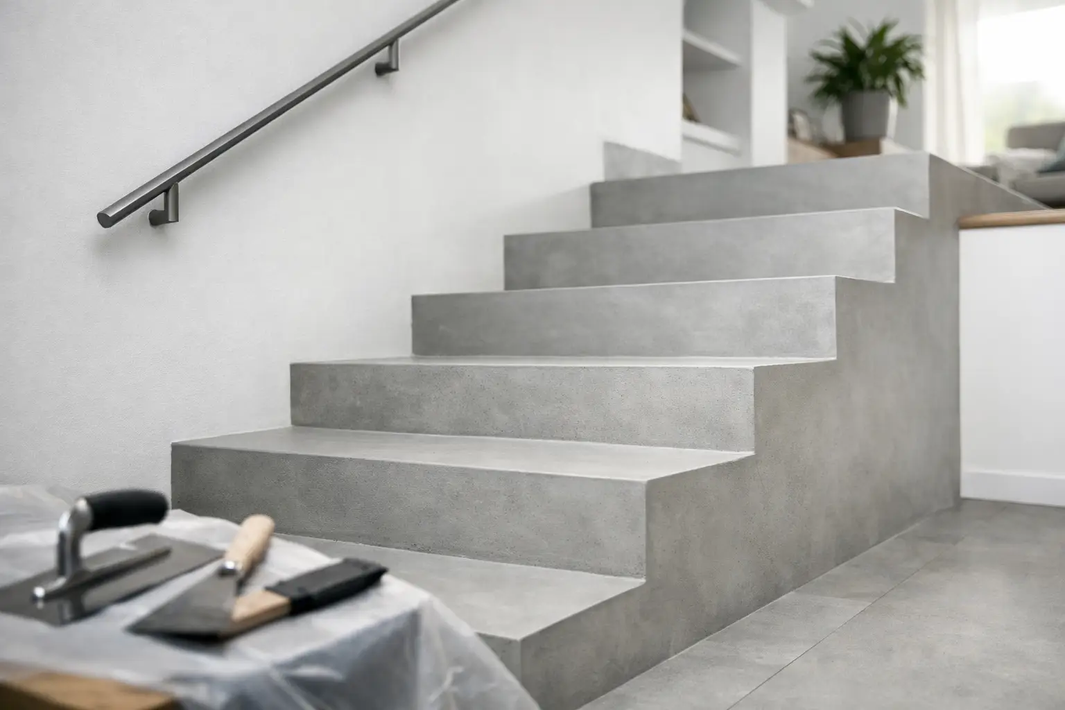 Microcement til trappe renovering