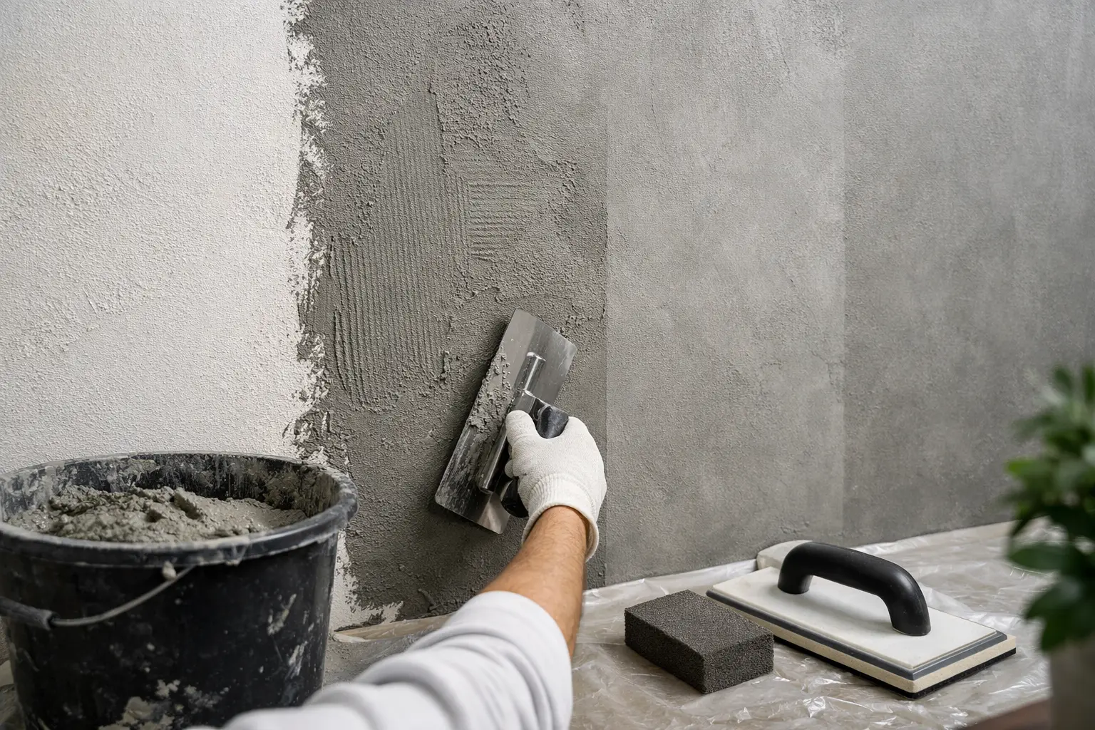 Trin for trin: vægbeklædning med microcement