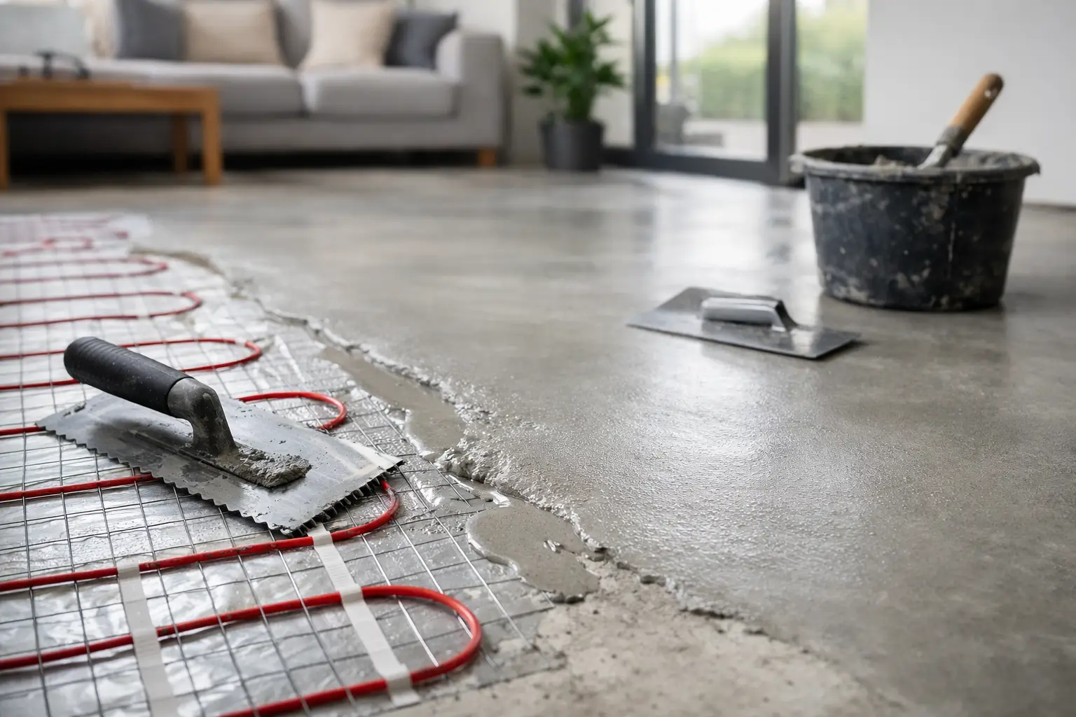 Guide til gulvvarme under microcement i boligen