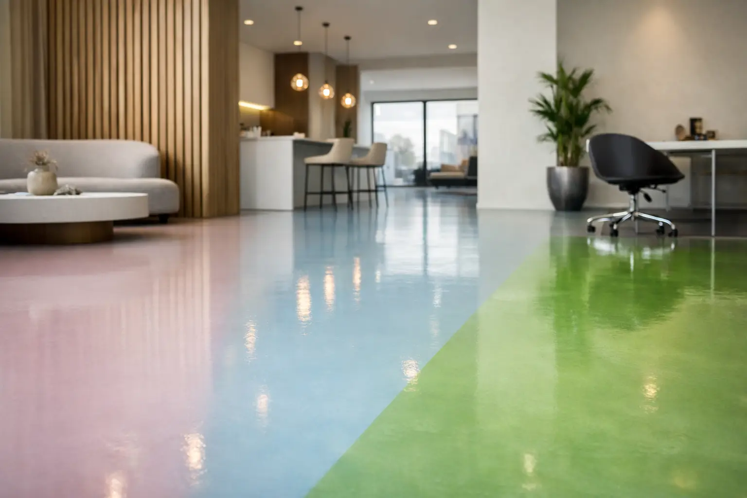 Tendenser i farvede epoxy gulve til moderne rum