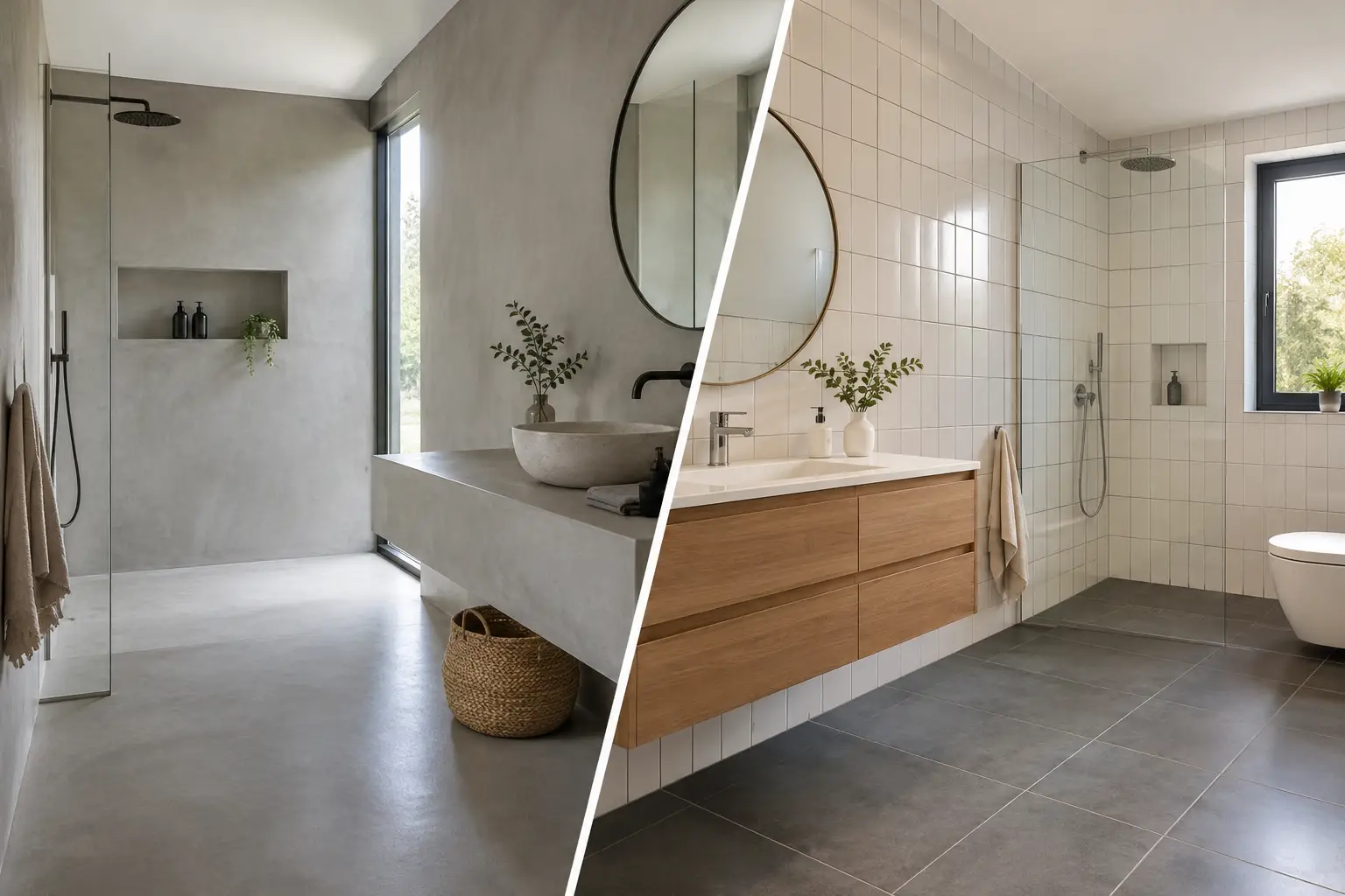 Microcement eller fliser til moderne hjem?